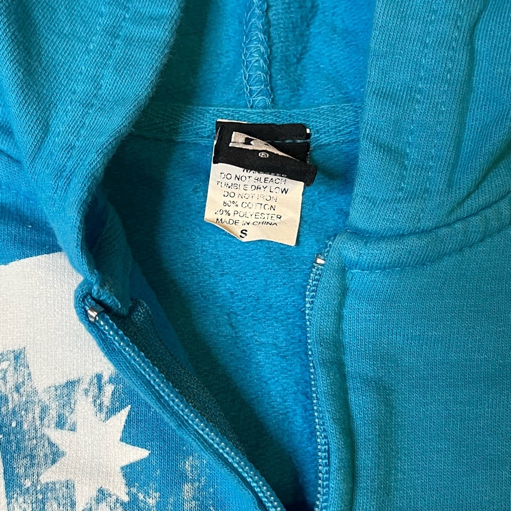 Sz Small Vtg DC Blue zip up hoodie - Picture 2 of 7